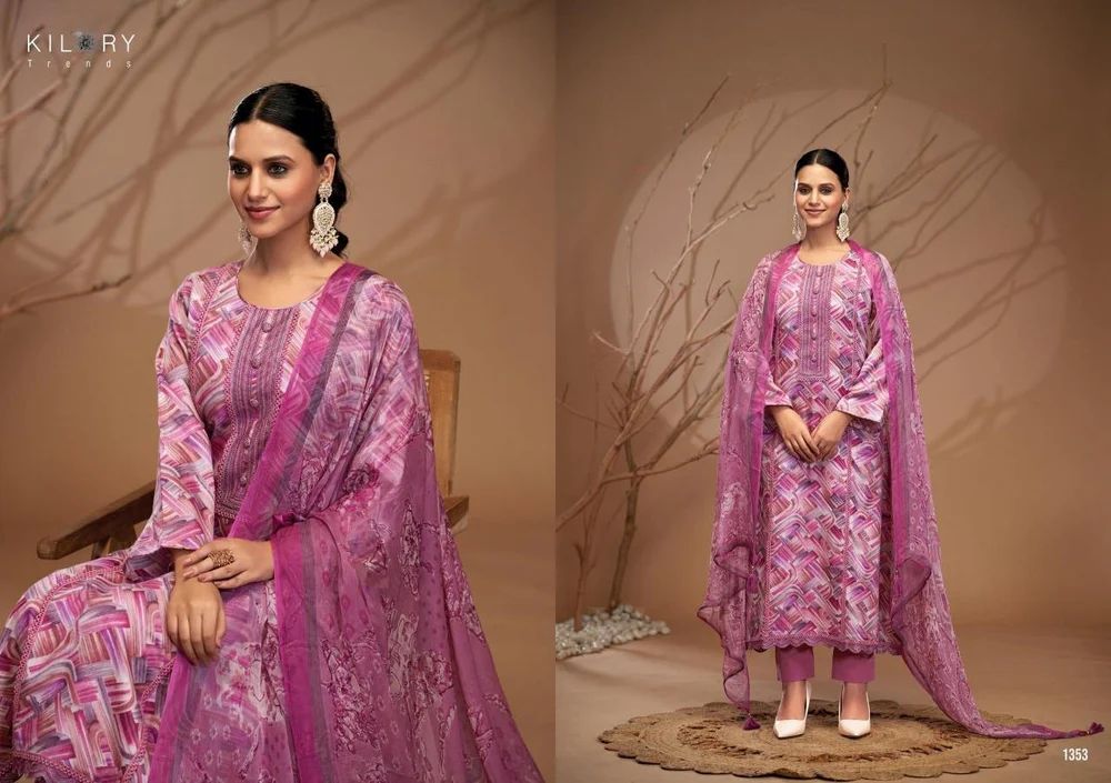 Wo noor by trends jam cotton daily wear fancy 3pcs dress