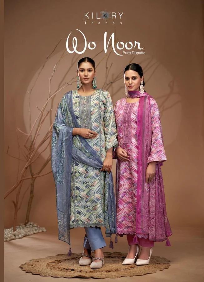Wo noor by trends jam cotton daily wear fancy 3pcs dress